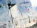 un tableau représentant un oiseau en plein vol dans le ciel