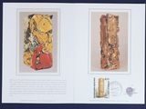 une image représentant une carte postale sur laquelle figure une œuvre d'art