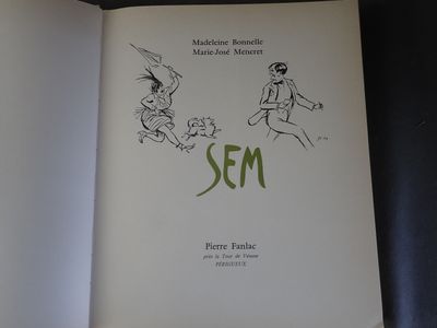 un livre ouvert sur lequel figure le dessin d'une femme et d'un homme en train de courir