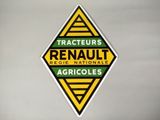 autocollant représentant un triangle jaune et vert avec l'inscription « Renault »