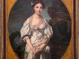 painting of a woman holding a baby in her arms