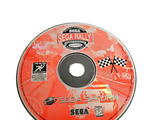 a picture of a disc with a picture of a race car on it