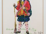 un tableau représentant un homme en kilt, armé d'un fusil