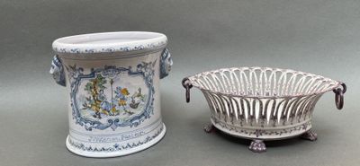 two vases sitting next to each other on a table