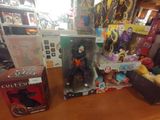 two boxes of action figures on a table