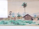 a picture of a painting on the wall of a house