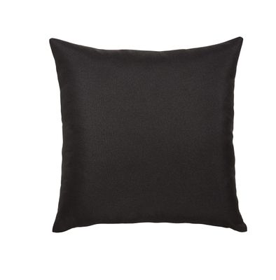 a black pillow on a white background