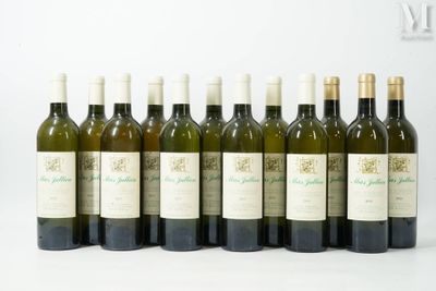 six bouteilles de vin sont alignées sur une surface blanche