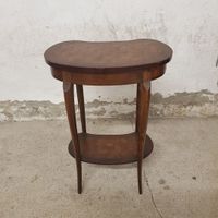 Table rognon en bois de placage et marqueterie - Style Trans… (photo 2)