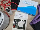 a picture of the contents of a medical device on a table