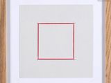 an image of a painting of a square with a red line in the middle