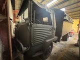 a truck that is parked inside of a building