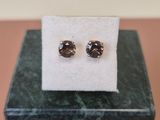 a close up of a pair of earrings sitting on top of a box