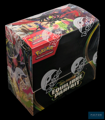 une boîte de cartes à collectionner Pokémon sur fond noir