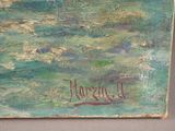 an image of a painting of a boat in a body of water