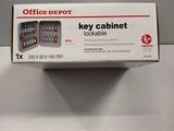 a box with a key cabinet inside of it