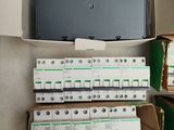 several boxes of electronic equipment are stacked on top of each other