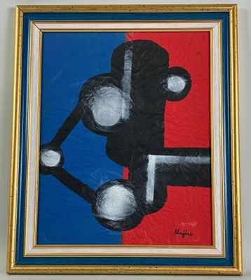 a picture of a painting on the wall of a room
