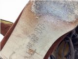a close up of a pair of shoes that are dirty
