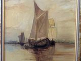 une peinture d'un voilier sur l'eau