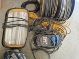 a lot of wires and cords on the floor