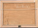 a picture of a picture of a wooden frame with numbers written on it