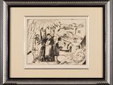 une image représentant un dessin d'un homme et d'une femme devant une maison