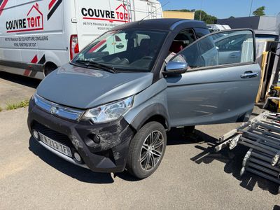 une petite voiture garée sur le parking