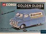a blue box with a picture of a van on it
