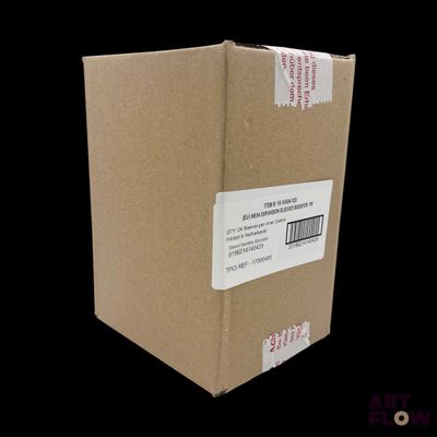 a box that has a label on it on a black background