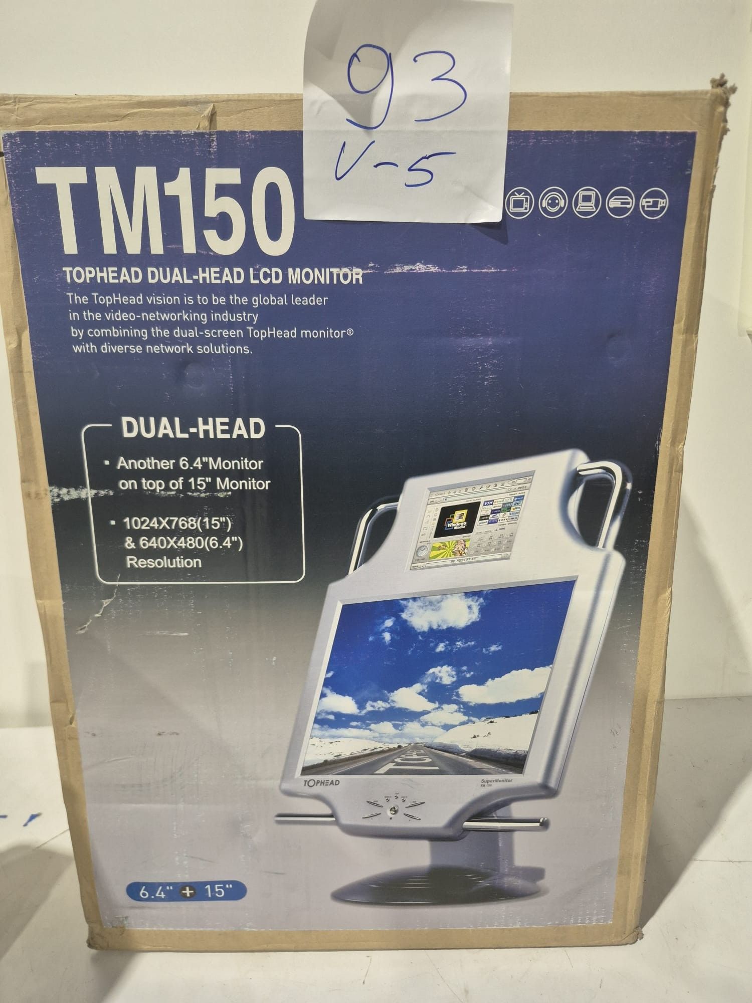 Moniteur LCD double écran TOPHEAD TM150, composé d'un écran …