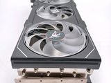 a close up of a video card with a fan