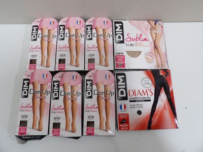 DIM FEMME lot de 8 articles : x6 collant voile brillant - 15…