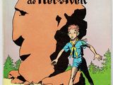 the cover of a children ' s book with an image of a boy walking in front of a bear