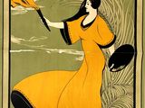 l'image d'une femme en robe jaune tenant un parapluie jaune