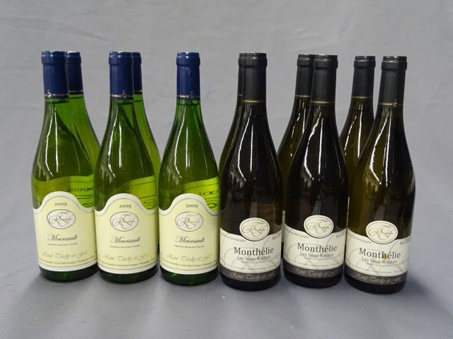 MEURSAULT, René TARDY et fils, 6 bouteilles de 2009 ; MONTHELIE, ...
