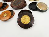 a lot of coins that are sitting on a table