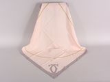 towel with a chanel logo on it hanging on a wall