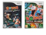 Deux jeux Nintendo Wii sont présentés côte à côte sur un fond blanc