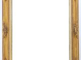 a gold frame with a white background