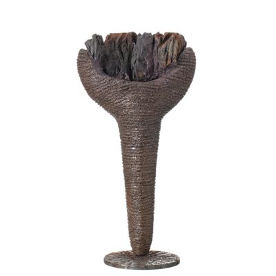une image représentant un vase en osier sur fond blanc