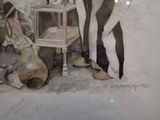 a painting of a man and a woman standing next to each other