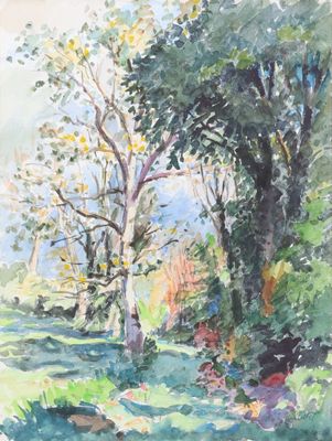 Robert GUILBERT (1920-1992) Paysage de sous-bois