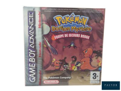 the gameboy advance version of pokemon dolemon mystery is in the box