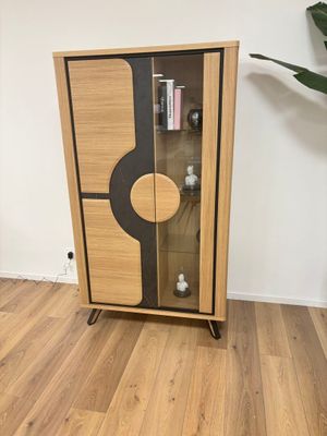 Vitrine MOBILIER DE FRANCE modèle LOTUS en placage de chêne … - Photo 1