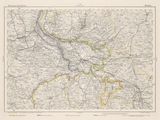 an old map of the city of london showing the surrounding areas