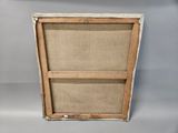 a close up of a picture of a wooden frame on a white background