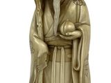 an image of a statue of a man with a bird on his hand