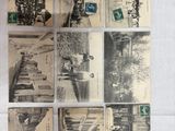 plusieurs vieilles photos en noir et blanc montrant des gens dans la rue