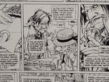 the page is black and white in color with a picture of a man on a boat in the water